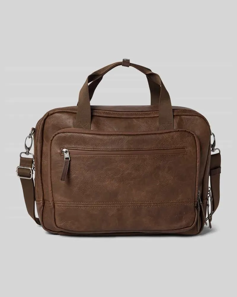Camel Active Laptoptasche mit Tragehenkel und Schulterriemen Dunkelbraun