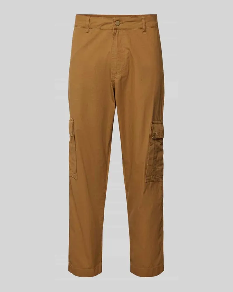 Mazine Regular Fit Cargohose mit Label-Stitching Modell 'Gronlin Beige