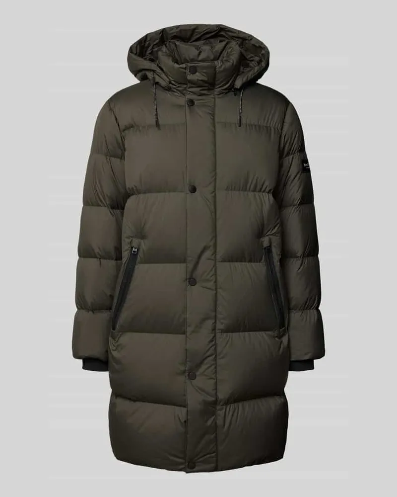 Marc O'Polo Regular Fit Daunenmantel mit Rucksackriemen Mittelbraun