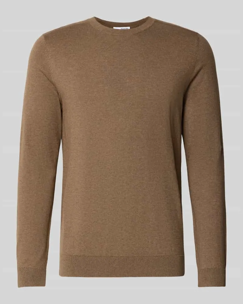 Selected Homme Regular Fit Strickpullover aus reiner Baumwolle Modell 'BERG 