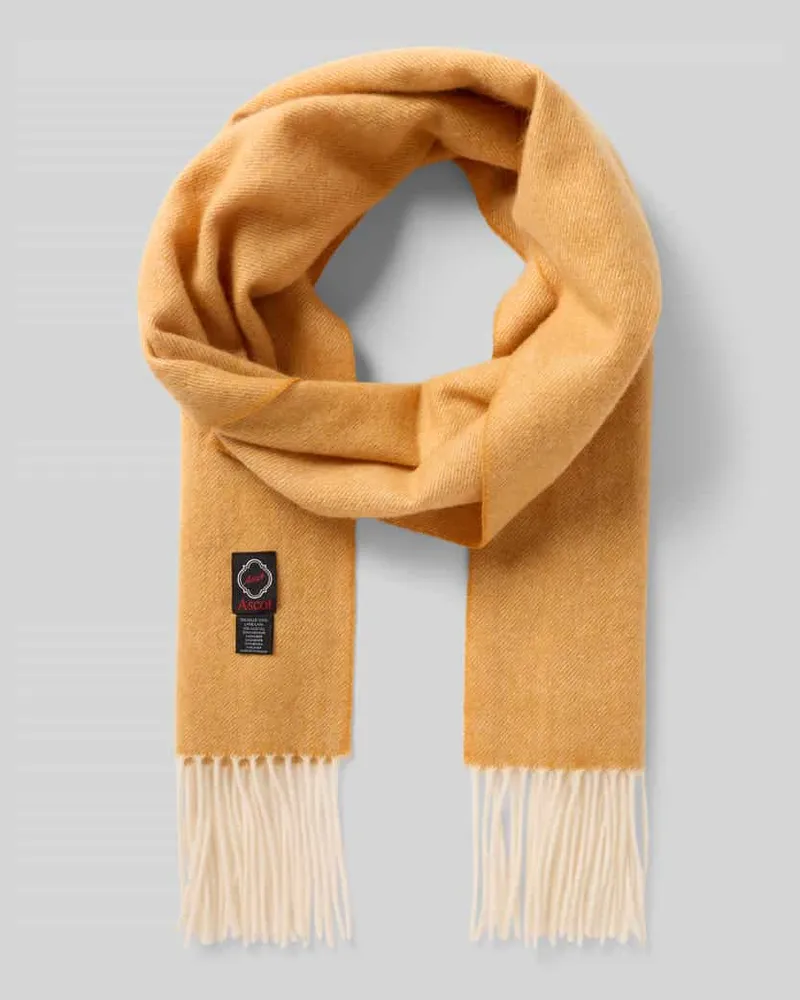 Ascot Schal aus Woll-Kaschmir-Mix Dunkel