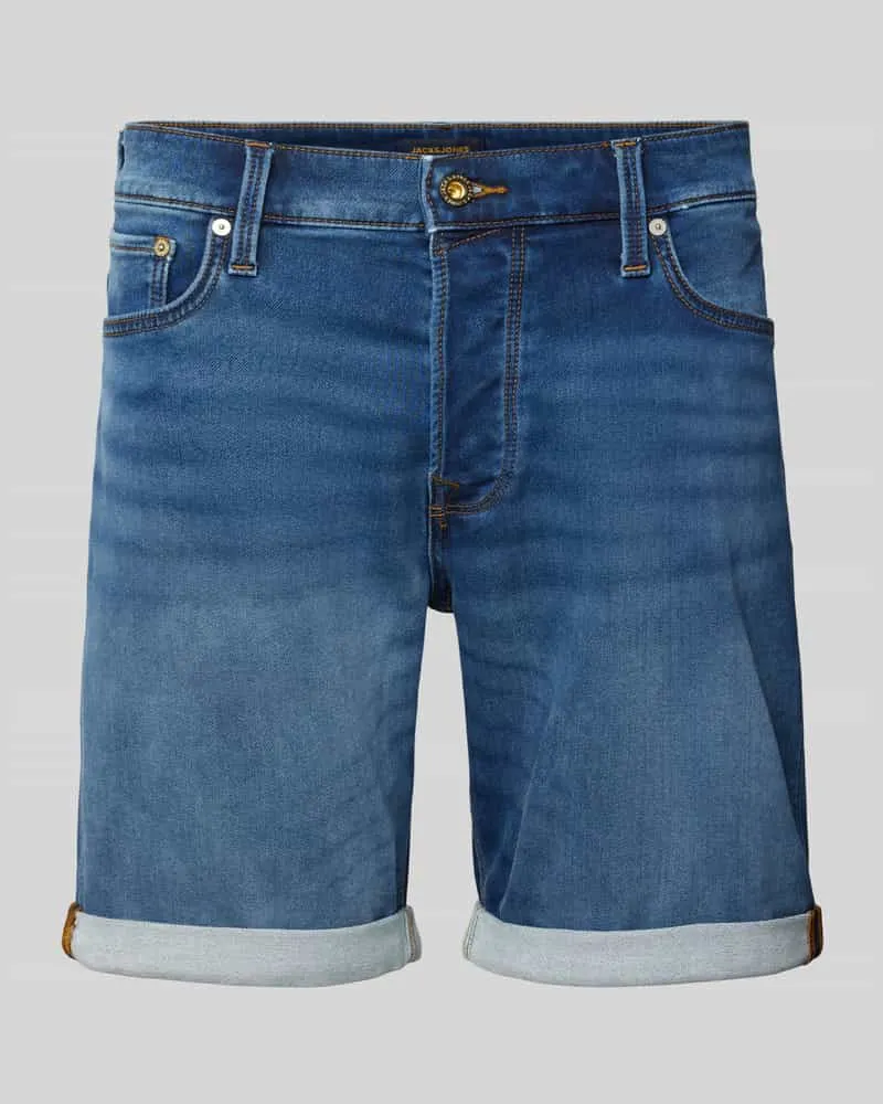 Jack & Jones Regular Fit Jeansshorts im 5-Pocket-Design Modell 'RICK 