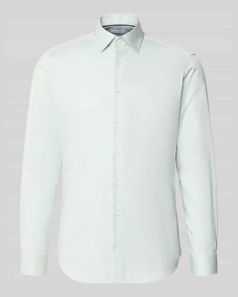 Christian Berg Regular Fit Business-Hemd mit Kentkragen Hellgruen