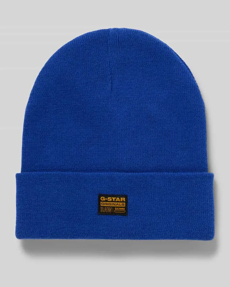 G-STAR RAW Beanie mit Label-Patch Modell 'Effo Ocean