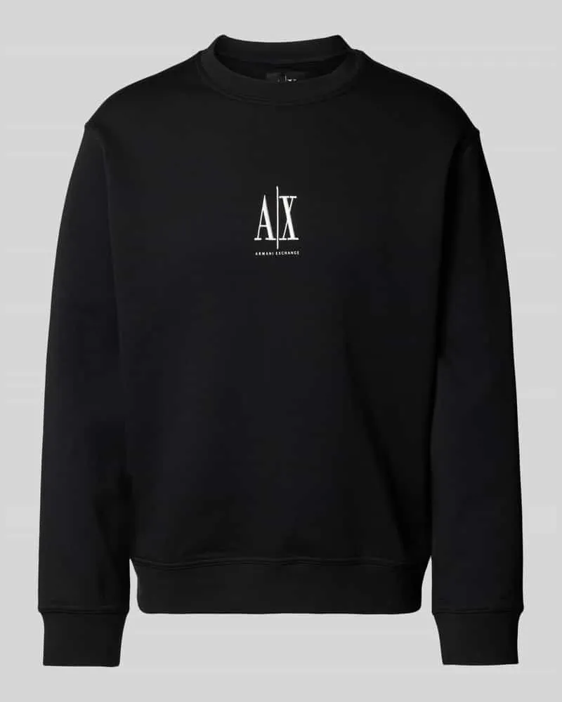 Armani Exchange Sweatshirt mit Label-Stitching 