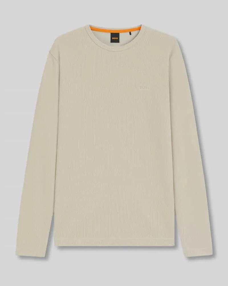 HUGO BOSS Regular Fit Longsleeve mit Waffelstruktur Modell 'TEMPESTO 