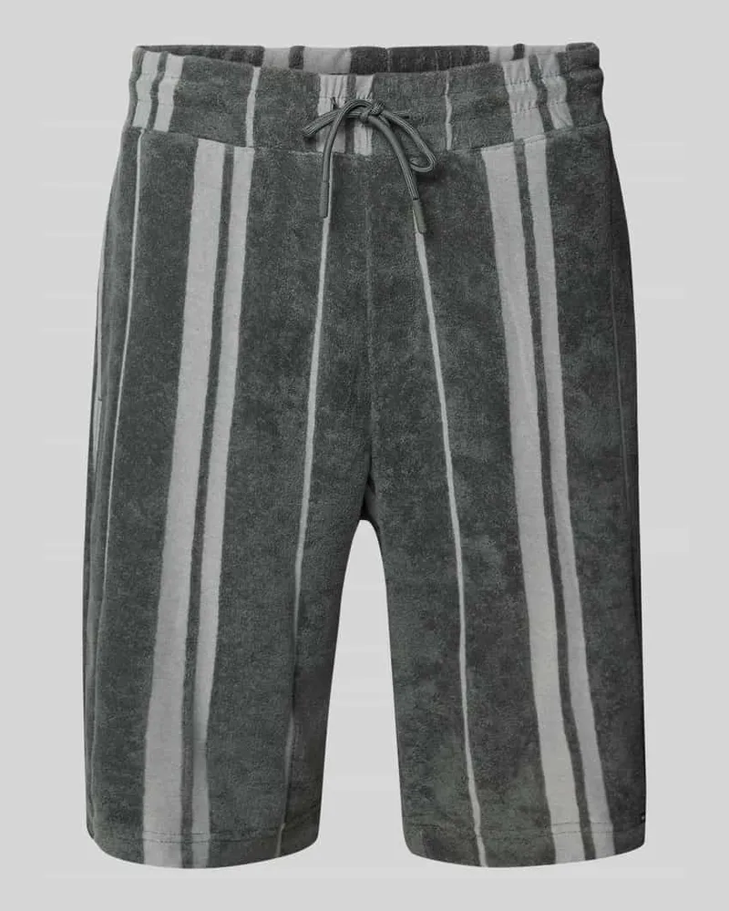 Tom Tailor Relaxed Fit Shorts aus Baumwoll-Mix Oliv