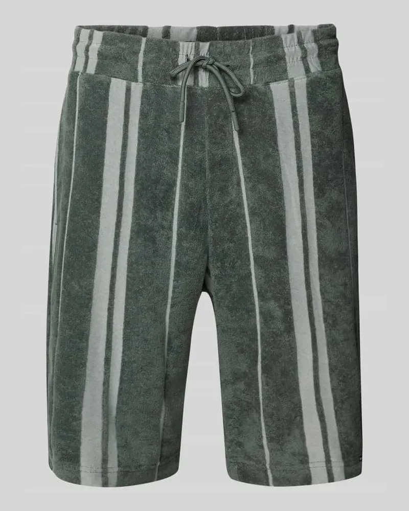 Tom Tailor Relaxed Fit Shorts aus Baumwoll-Mix Oliv