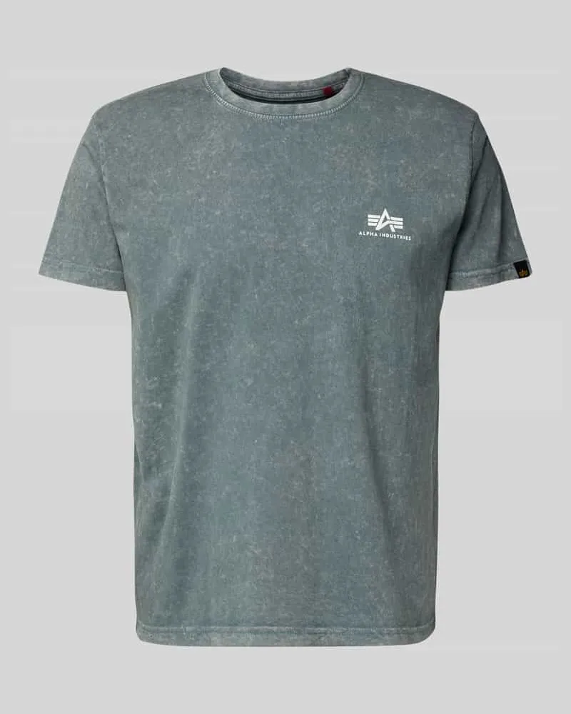 Alpha Industries T-Shirt mit Logo-Print und Label-Detail 