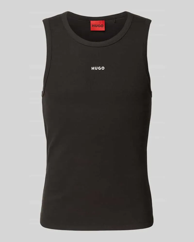 HUGO BOSS Tanktop in Ripp-Optik Modell 'Dapota Black