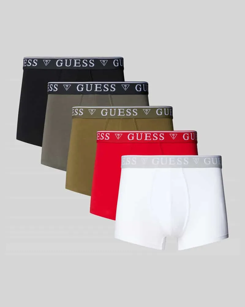 Guess Trunks mit Label-Bund im 5er-Pack 