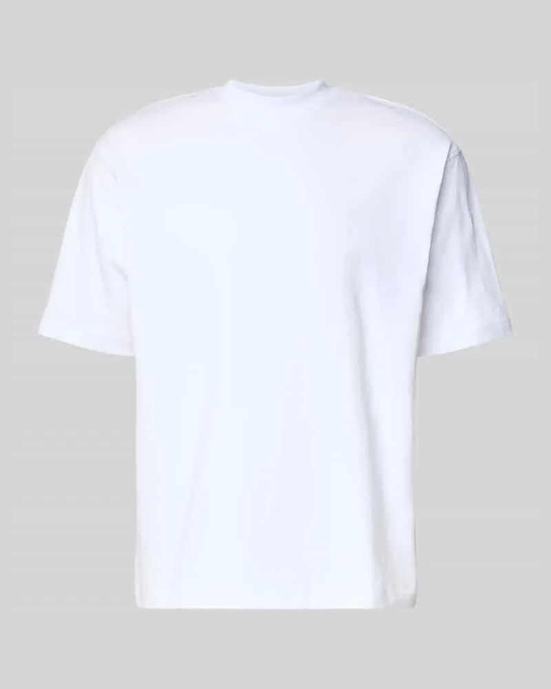 McNeal Regular Fit T-Shirt aus reiner Baumwolle Weiss