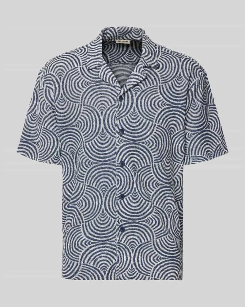 Only & Sons Relaxed Fit Freizeithemd mit Baumwoll-Anteil Modell 'CLEMENT Blau