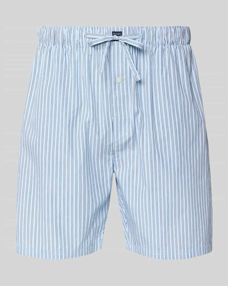 Christian Berg Regular Fit Pyjama-Hose aus reiner Baumwolle Hellblau