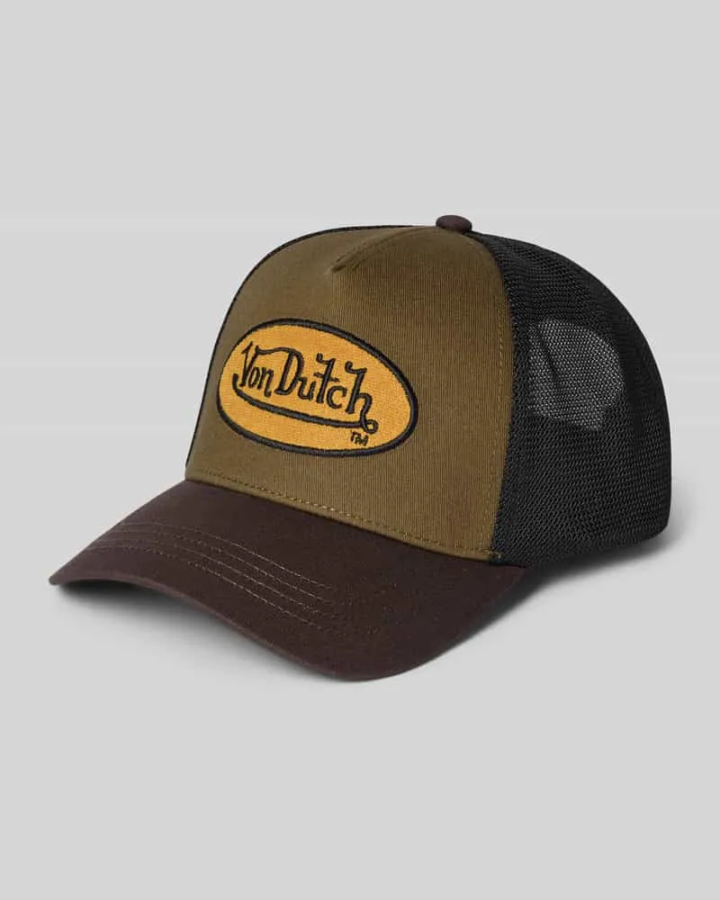Von Dutch Trucker Cap aus Baumwoll-Mix Modell 'CASQUETTE Oliv