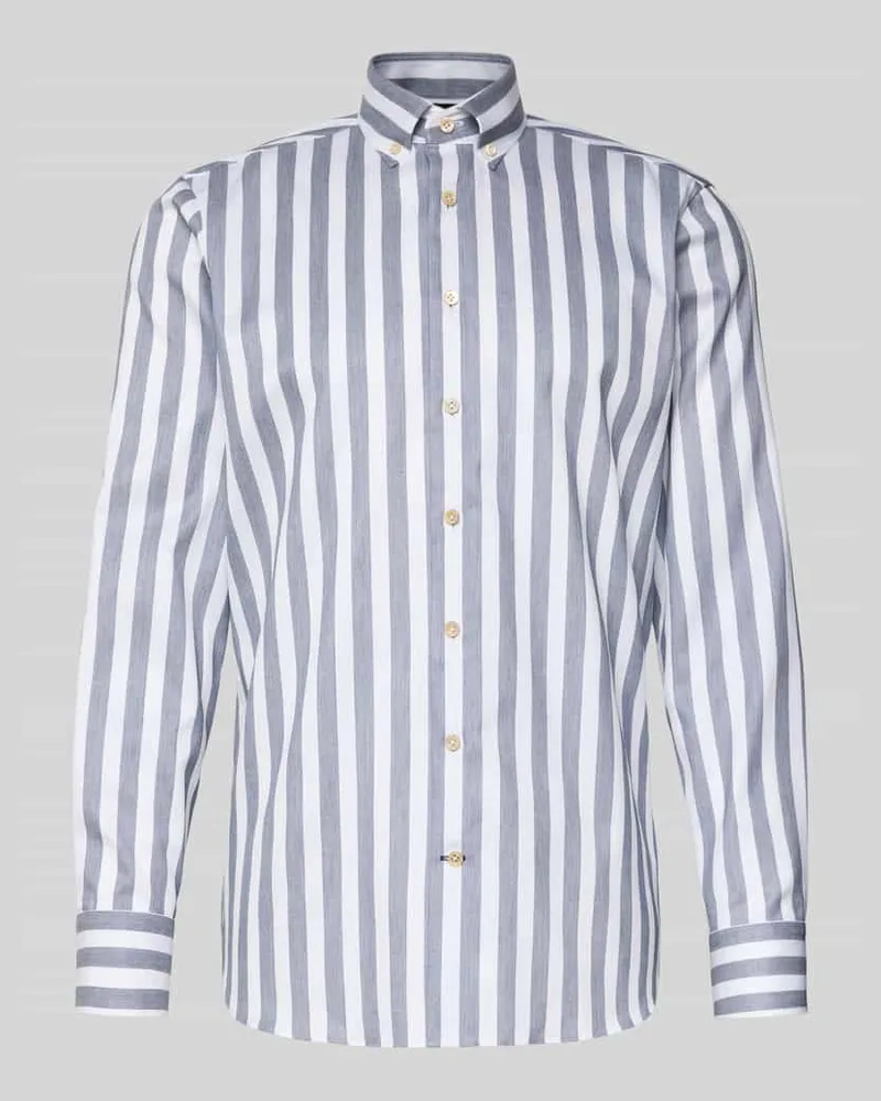 Olymp Slim Fit Freizeithemd mit Button-Down-Kragen Modell 'Sergio Marine