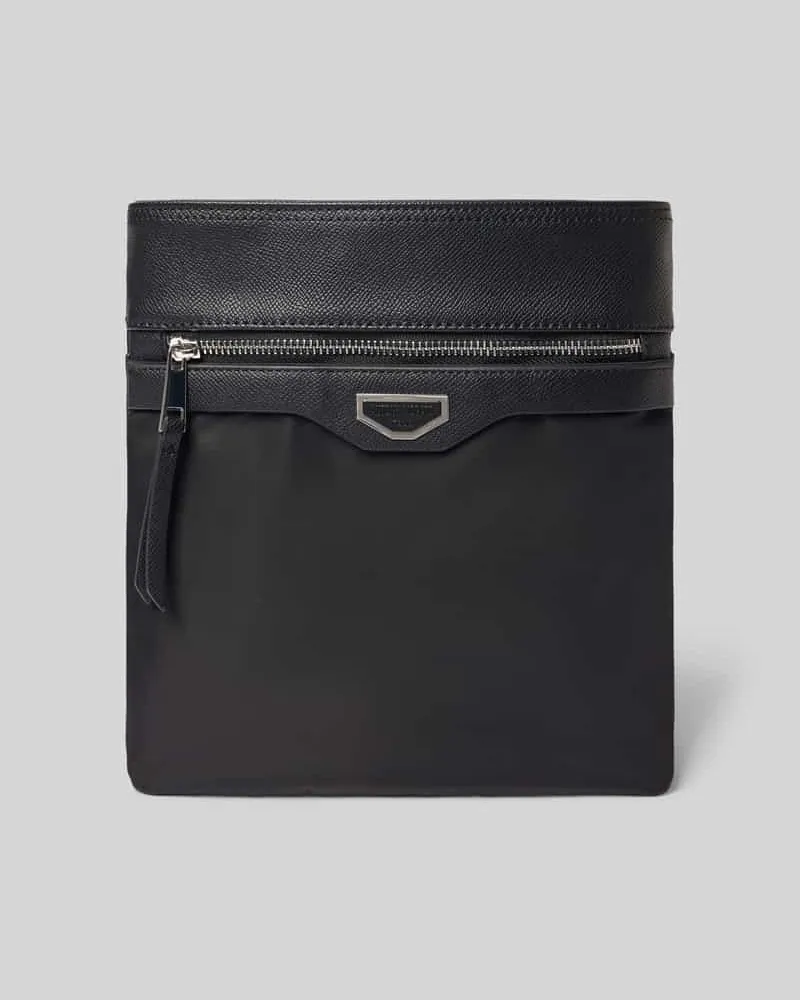Antony Morato Kulturtasche mit Label-Detail Modell 'Messenger Black