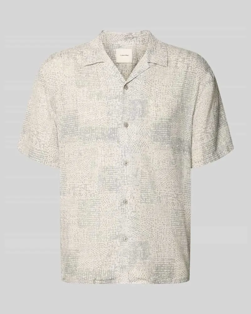 Calvin Klein Relaxed Fit Freizeithemd aus Leinen-Lyocell-Mix Sand