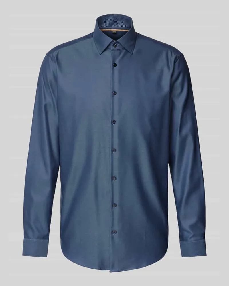 JAKE*S Regular Fit Business-Hemd mit Kentkragen Marine
