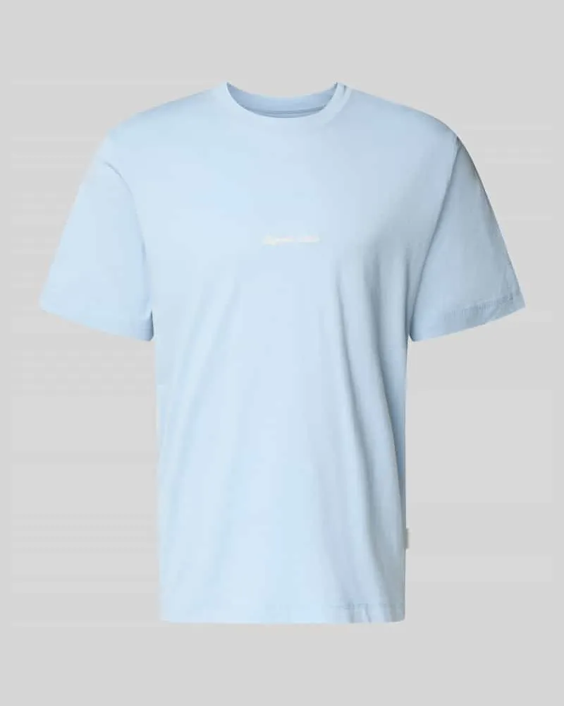 Jack & Jones T-Shirt mit Label-Stitching Modell 'NORREBRO Hellblau