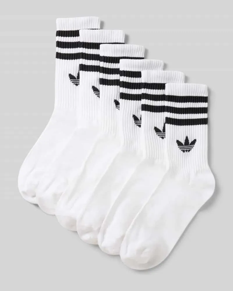 adidas Socken mit Logo-Stitching im 6er-Pack Weiss