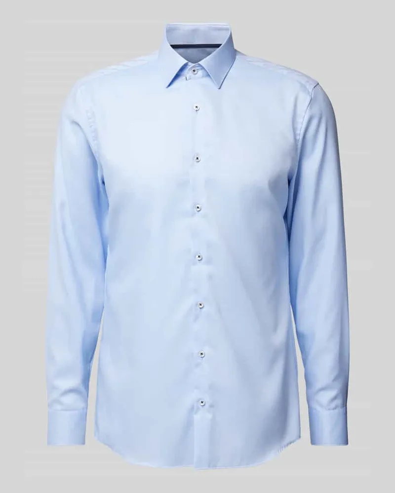 Eterna Slim Fit Businesshemd aus Uni Struktur 