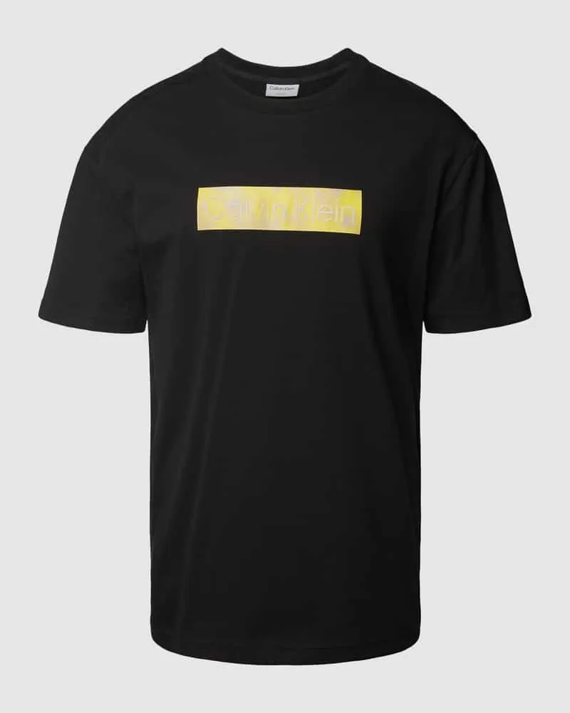 Calvin Klein T-Shirt aus reiner Baumwolle mit Label-Print 