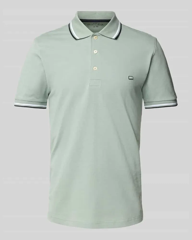 Christian Berg Poloshirt mit Label-Stitching 