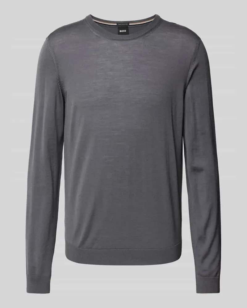HUGO BOSS Strickpullover mit Strukturmuster Modell 'Leno 