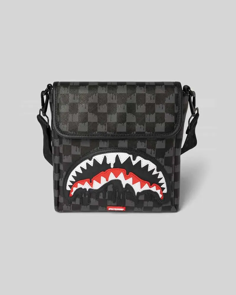 Sprayground Handtasche mit Schulterriemen Modell 'DRIPPING SHARKS IN PARIS Black