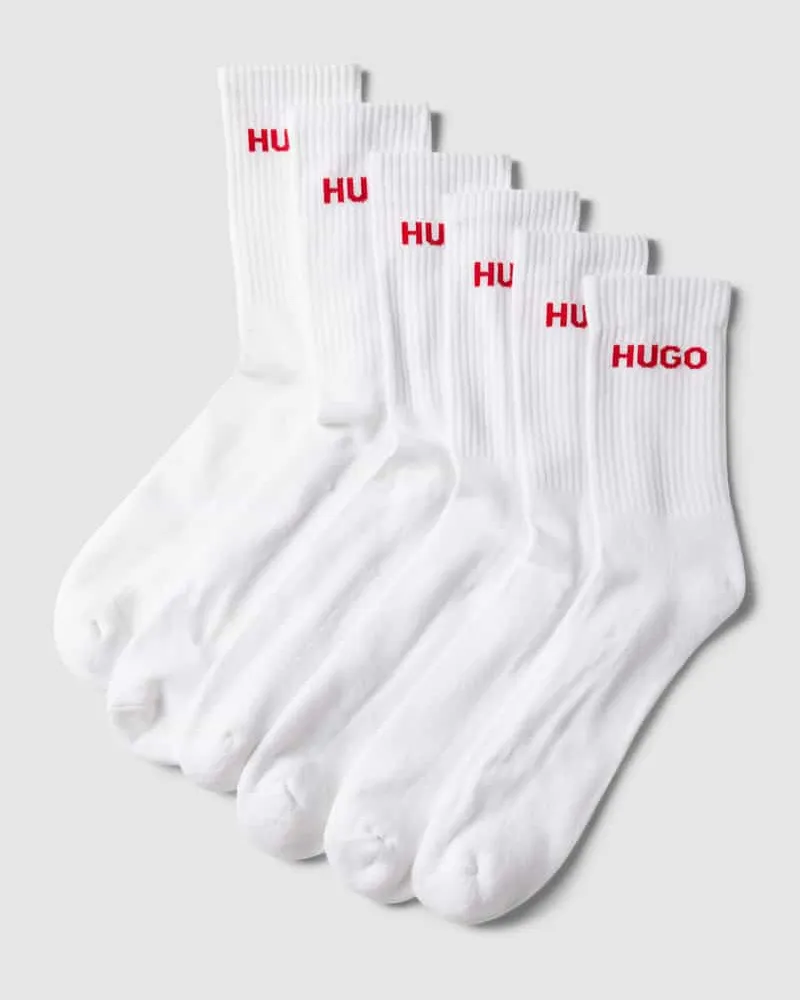 HUGO BOSS Socken mit Label-Print im 6er-Pack 