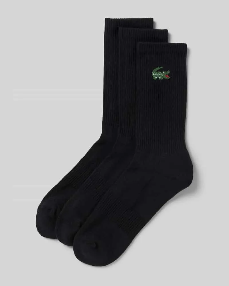 Lacoste Socken aus Baumwoll-Mix im 3er-Pack Black