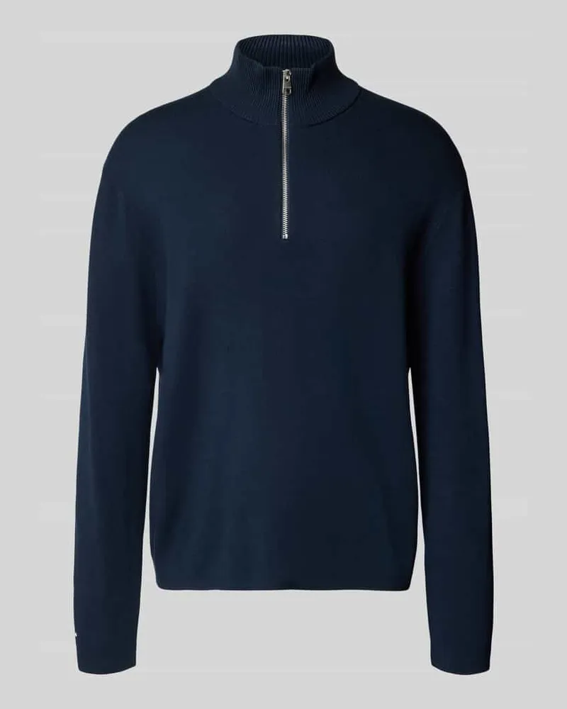 Selected Relaxed Fit Troyer aus Viskose-Mix Modell 'TELLER Marine