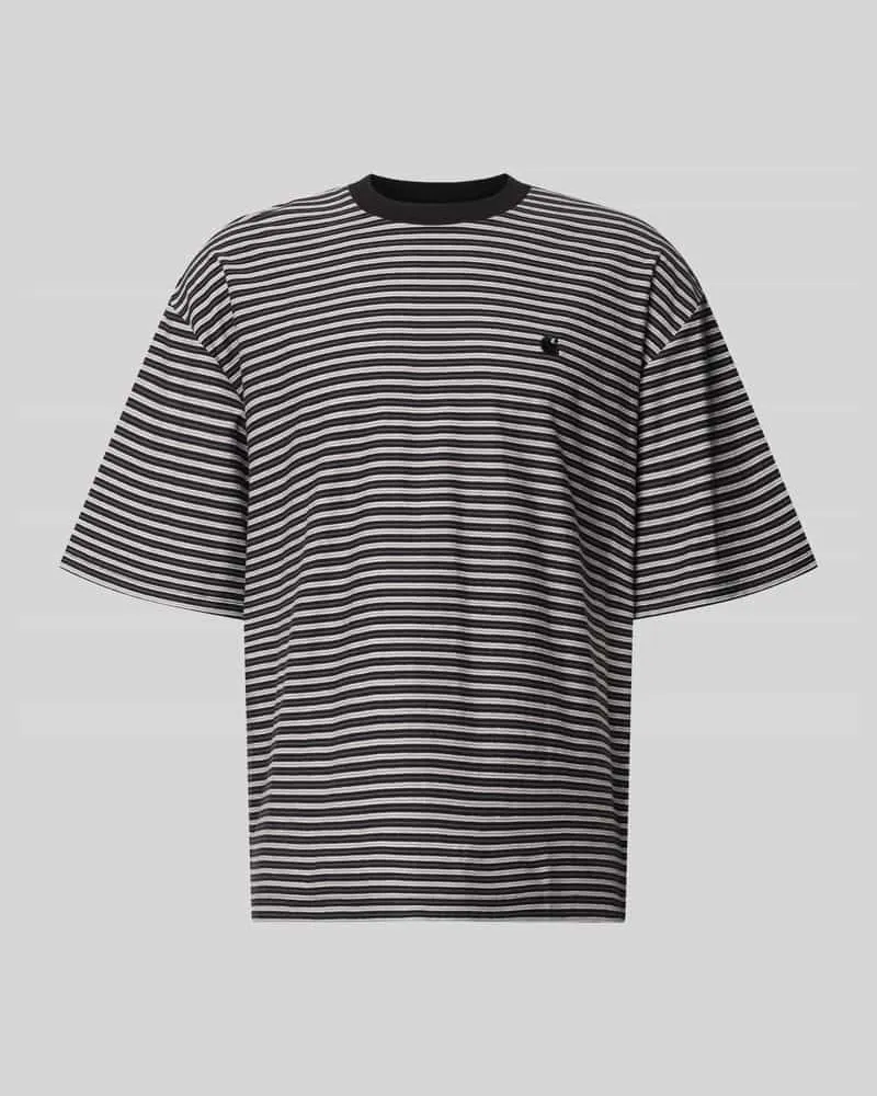 Carhartt WIP T-Shirt mit Logo-Stitching Modell 'Dupree Black