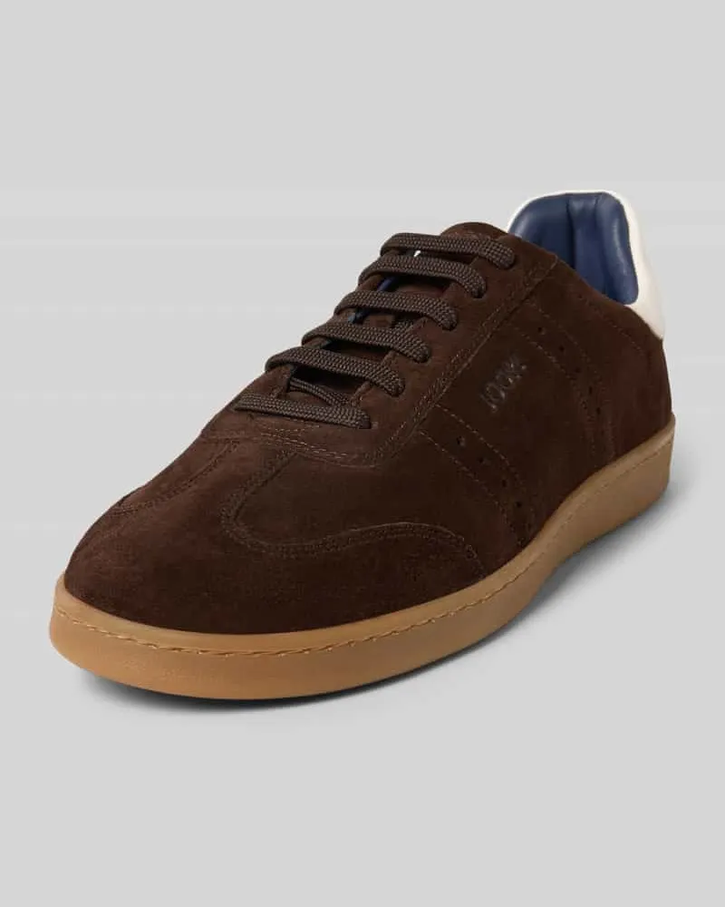 JOOP! Ledersneaker mit Label-Schriftzug Modell 'velluto misto ike 