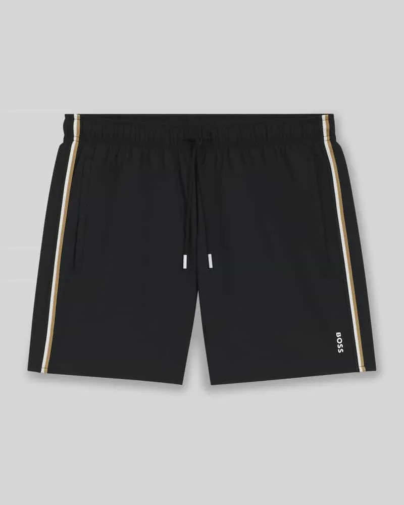 HUGO BOSS Badeshorts mit Tunnelzug Modell 'ICONIC Black