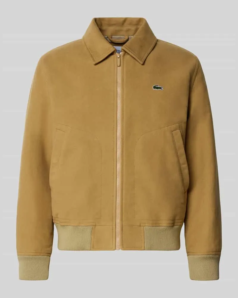 Lacoste Regular Fit Bomberjacke aus reiner Baumwolle 
