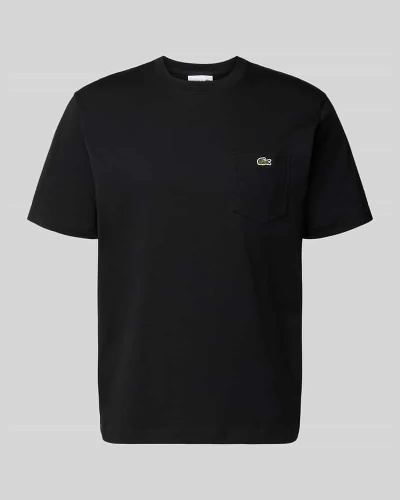 Lacoste Regular Fit T-Shirt aus reiner Baumwolle Black