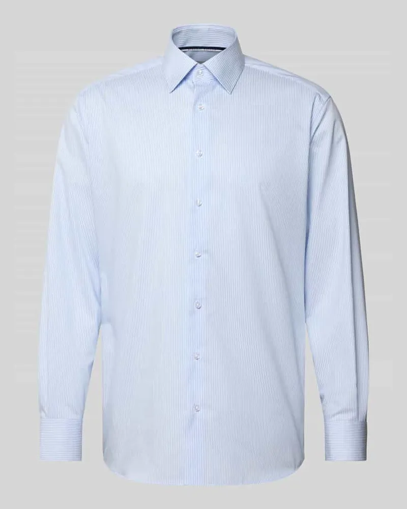 Eterna Modern Fit Business-Hemd aus Baumwolle mit Kentkragen Bleu