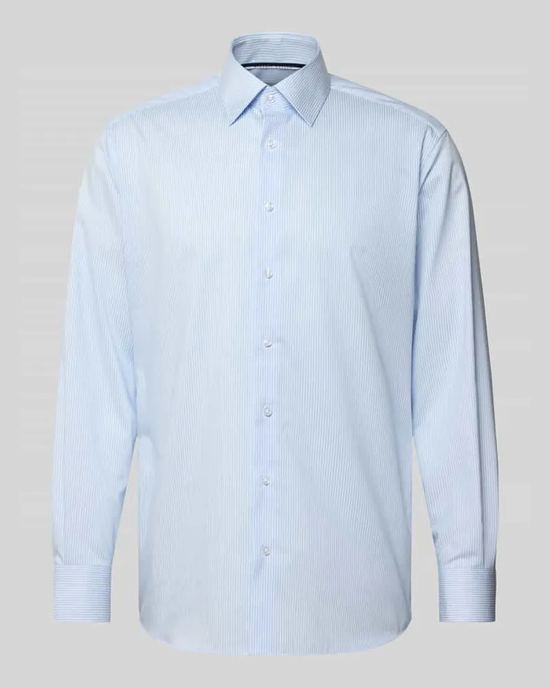 Eterna Modern Fit Business-Hemd aus Baumwolle mit Kentkragen Bleu
