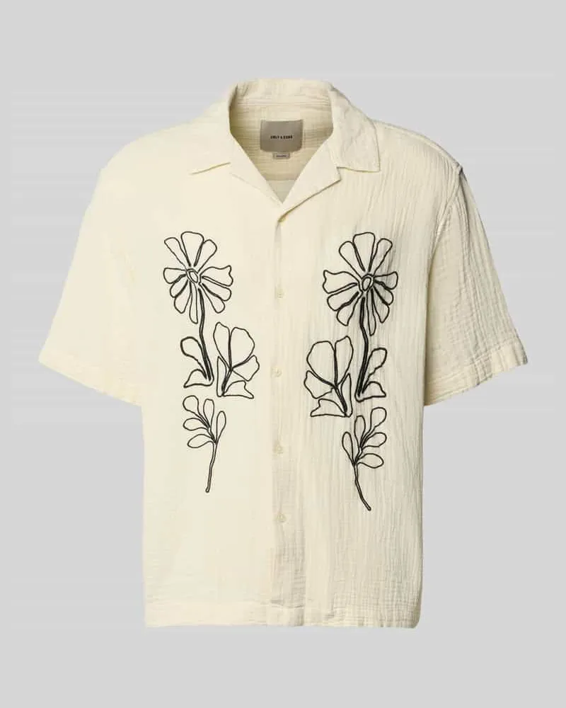 Only & Sons Relaxed Fit Freizeithemd aus reiner Baumwolle Modell 'JACKSON Offwhite