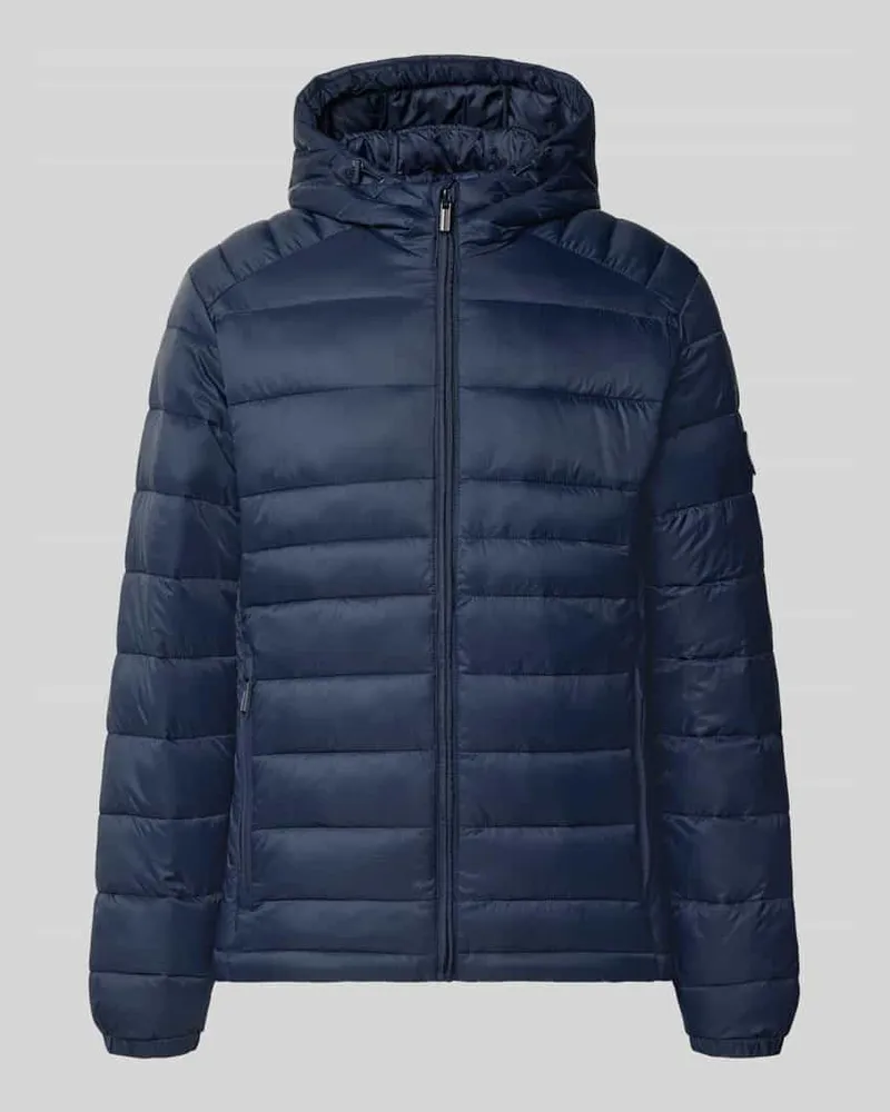 Jack & Jones Regular Fit Jacke in Stepp-Optik Modell 'KINGSLEY Dunkelblau