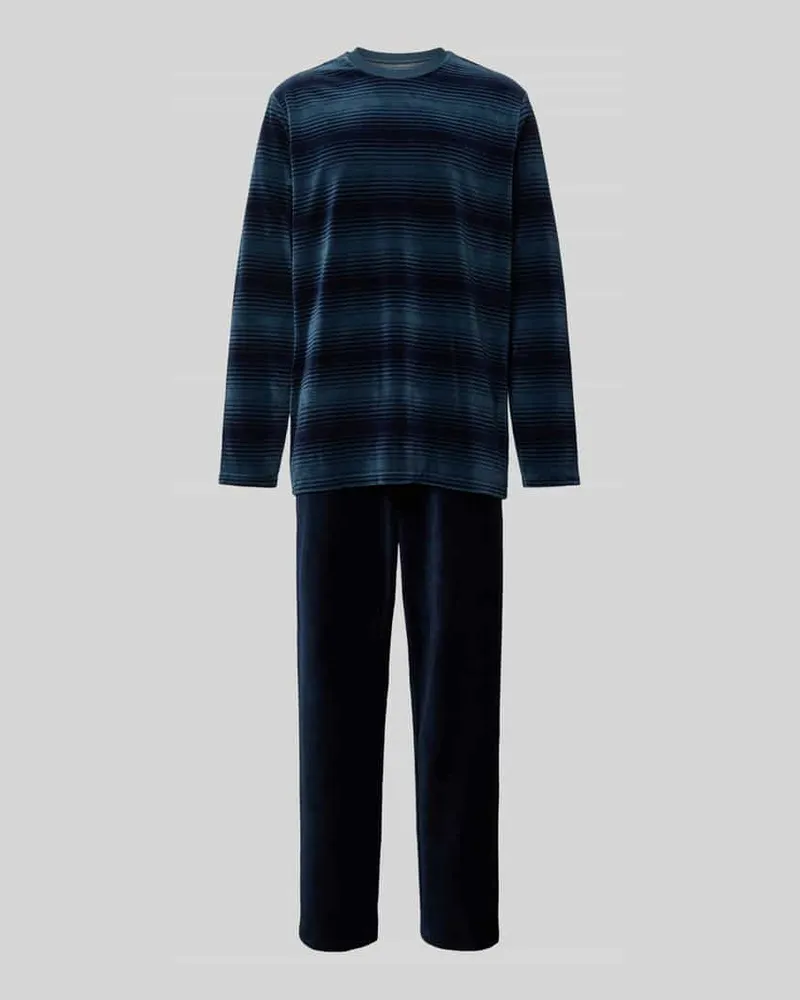 Schiesser Pyjama mit Rundhalsausschnitt 