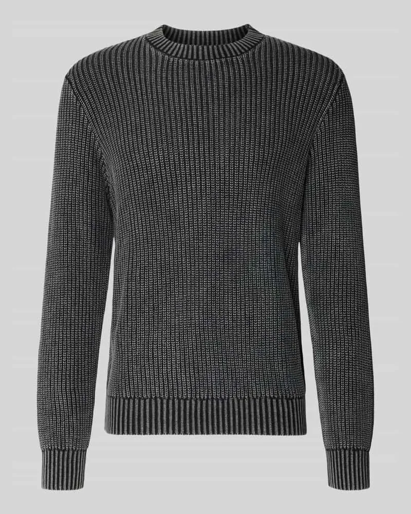 Antony Morato Strickpullover mit gerippten Abschlüssen Black