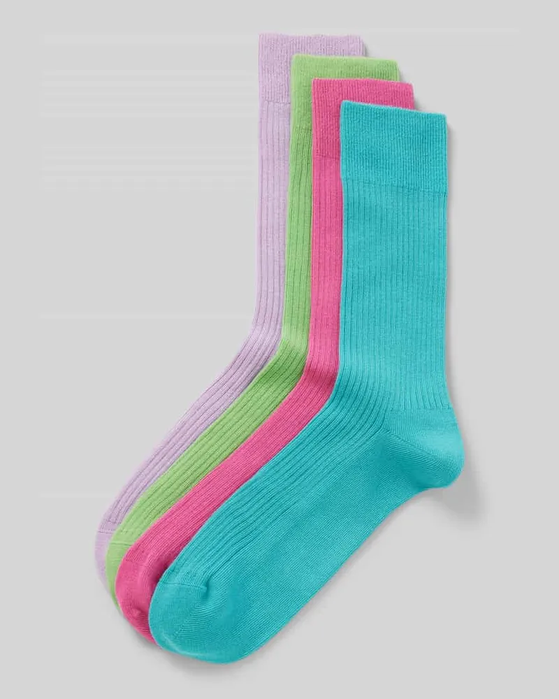 DillySocks Socken mit Strukturmuster Modell 'Ribbed Color' im 3er-Pack 