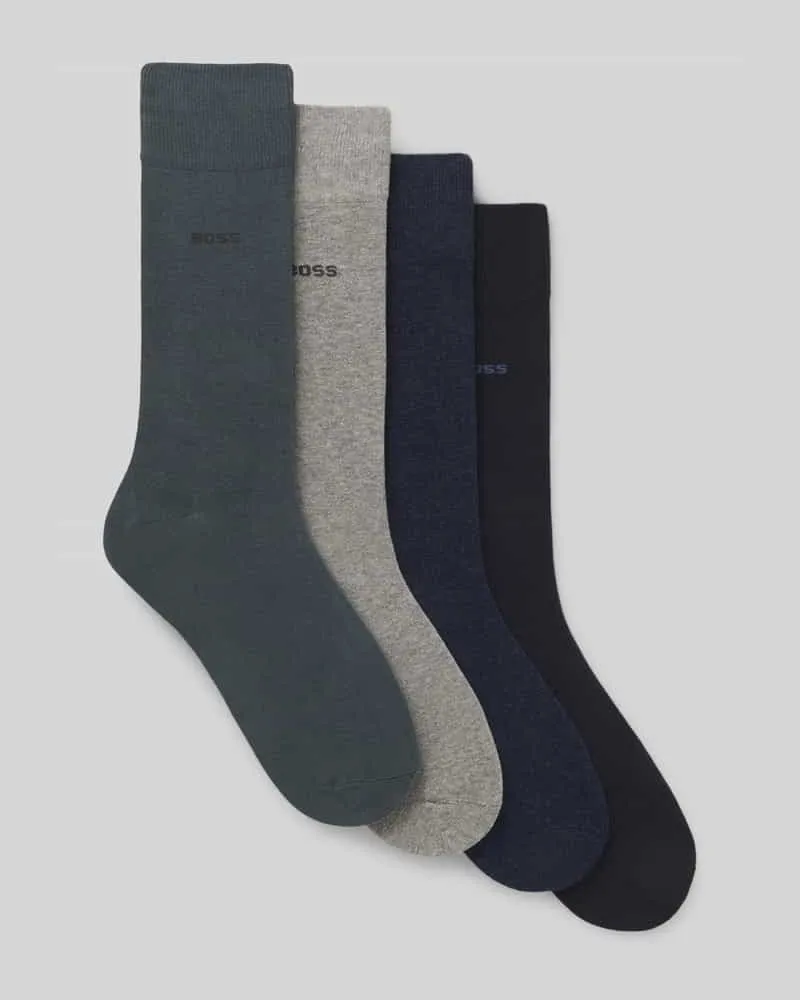 HUGO BOSS Socken aus Baumwoll-Mix im 4er-Pack Schilf