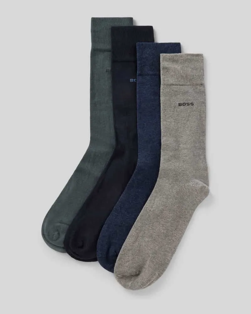 HUGO BOSS Socken aus Baumwoll-Mix im 4er-Pack mit Geschenkbox Schilf