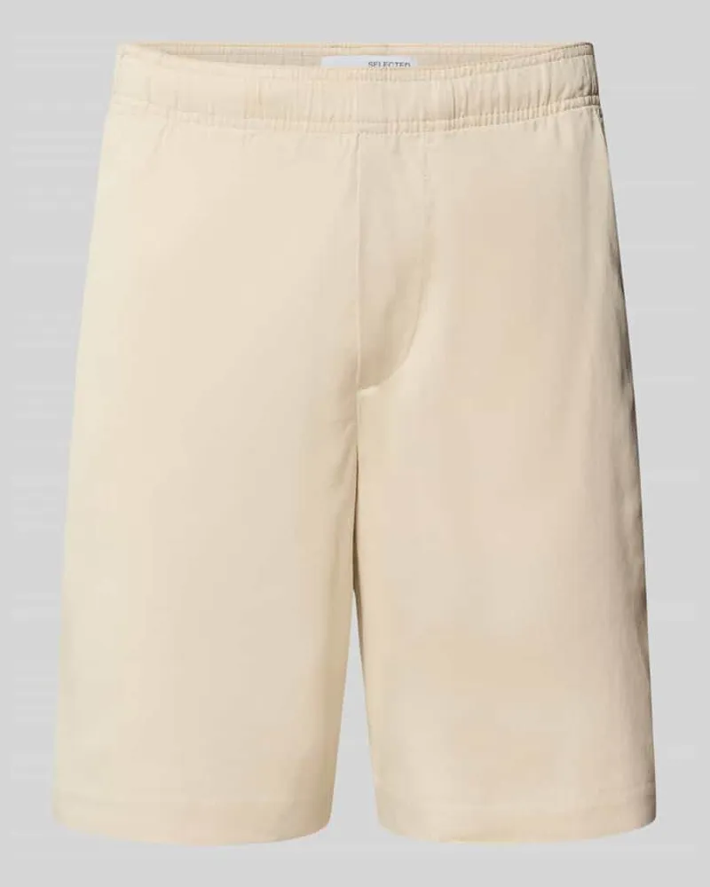 Selected Homme Loose Fit Shorts mit elastischem Bund Modell 'THAIS SUMMER Offwhite