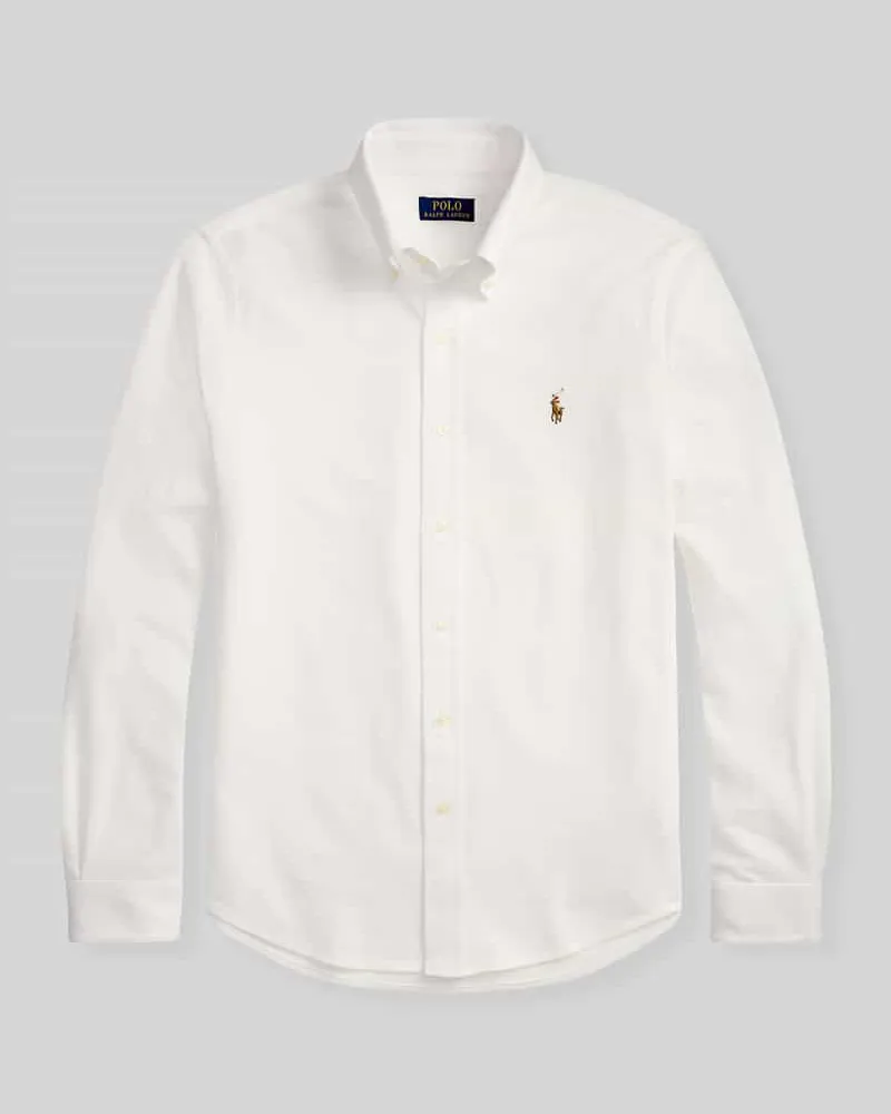 Ralph Lauren Regular Fit Freizeithemd aus reiner Baumwolle Offwhite