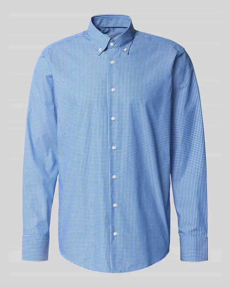 Christian Berg Regular Fit Business-Hemd mit Button-Down-Kragen Royal